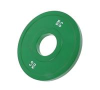 Abaodam 1kg Rubber Bumper Plate Green - Small Barbell Weight for Dumbbells, Fractional Training Plates for Strength Progression in Home Gym
