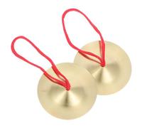 Abaodam 1Pair Professional Finger Cymbals Alloy Musical Instruments for Durable Safe Percussion Enhance Musical Skills Fun Education