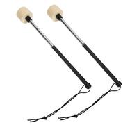 Abaodam 1Pair Stainless Steel Drum Mallet Professional Drumstick for Percussion Instruments Lightweight Portable for Teaching Performance Durable Easy to Grip Design