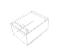 Abaodam 1pc Acrylic Reptile Feeding Box Durable Transparent Breeding Container for Turtles Snakes and Secure Design to Escapes for Pet Transport and Care