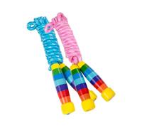 Abaodam 1Pc Adjustable Skipping Rope for Exercise Fitness Workout with Wooden Handle Durable Material for Activities Health Motor Skills Blue