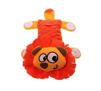 Abaodam 1Pc Adorable Plush Lion Dog Squeaky Pet Chewing Teething Interactive Snack Hiding Fun for Dogs Durable Lightweight Design for