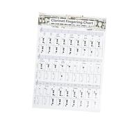 Abaodam 1pc Clarinet Chord Chart Poster Beginner Music Learning Aid for Quick Reference Durable Material for Classroom and Personal Use