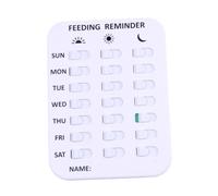 Abaodam 1Pc Creative Pet Feeding Reminder Board Self Adhesive Timing Record Tool for Seniors Durable White Design for Important Reminders Easy to Use with Magnet for Fridge