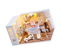 Abaodam 1Pc DIY Mini House Kit Handmade Cottage Model for All Ages Safe Engaging Craft for Encourages Imagination Parent Bonding for Quality Family