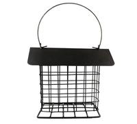Abaodam 1pc Hanging Metal Bird Feeder Outdoor Pet Bird Food Container Easy to Install Compact and Durable Design for Garden Use