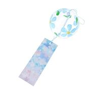 Abaodam 1Pc Japanese Style Glass Wind Chime Wall-mounted Wind Bell for Outdoor Indoor Decor Garden Hanging Pendant Pleasing Sounds for Home Decoration