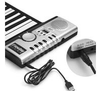 Abaodam 1Pc Keys Silicone Roll Up Keyboard Piano Foldable Electronic Digital Piano with Built Speaker Volume Control Midi Compatible for Beginners and Advanced