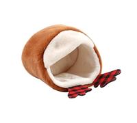 Abaodam 1pc Pet Warm Nest Pet Warm Nest Hamster and Accessories Hamster Sleep Bed Small Animal Bed Small Sleeping Snuggle Brown Velvet