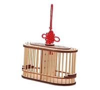 Abaodam 1pc Portable Double Lattice Wooden Cage for Grasshoppers and Insects for Childrens Nature Exploration Safe and Durable Design Lightweight Transport Container and Cute Shape