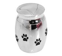 Abaodam 1pc Stainless Steel Pet Cinerary Urn Durable Memorial Ash Holder Smooth Finish for Dogs Cats for Living Room Bedroom Keepsake for Cherished Memories