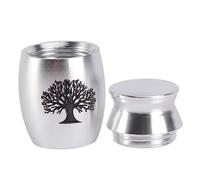 Abaodam 1Pc Stainless Steel Pet Urn Casket with Tree of Life Design Pet Ashes Container for Dogs and Cats Lightweight Unscrewable Lid Comfort for Pet Loss