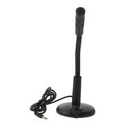 Abaodam 1Pc Versatile Desktop Microphone for Gaming and Voice Chat Lightweight and Portable Mic with Stable Pedestal for Live Streaming and Singing Durable Black Design