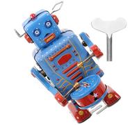 Abaodam 1Pc Vintage Wind Up Drumming Robot Retro Clockwork Collectible for Home and Office Adornment Material Unique for Adults