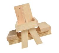 Abaodam 1Pc Wooden Picnic Table Squirrel Feeder Durable Natural Food Storage Holder for Backyard for Attracting Squirrels and Other Animals Design