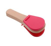 Abaodam 1pcs Wooden Castanets Boys and Girls Musical Instruments Boy Girl Handheld Percussion Instruments for Dance Early Music Education Toys Safe for
