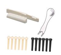Abaodam 1set Acoustic Guitar Accessory Kit Nail Picker Metal Lifter String Nails White Black Chord Pillows Essential Tools for Musicians Playability Comfortable Handling