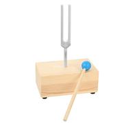 Abaodam 1set Aluminum Alloy Tuning Fork Wooden Hammer Frequency for Sound Healing Meditation and Physics Experiments Tuning Fork Base for Relaxation and Chakra Balancing