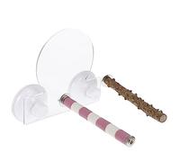 Abaodam 1Set Bird Perch with Suction Cup Parakeet Balance Stand Stick for Exercise and Coordination Durable Chew for Birds Like Parrots and Finches