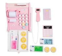 Abaodam 1set Boys and Girls's Cash Register Toy Set Educational Simulation Cash Register for Pretend Play Cognitive Skills Problem-solving and Math and Realistic Design Nordic for Home