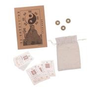 Abaodam 1Set Card I Ching for Beginners Ancient Chinese Divination Guide with Instruction Manual Brass Coins Hexagram Cards for Enhanced Insights and Wisdom for Collectors