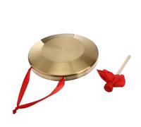 Abaodam 1Set Chinese Gong Percussion Instrument with Hammer Red Hand Gong for Music Education and Creativity Development