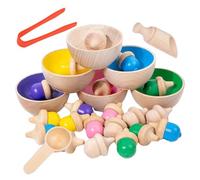 Abaodam 1Set Color Sorting Cups with Rainbow Gyroscopes Early Learning Educational for Enhances Color Cognition and Hand Eye Coordination