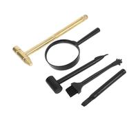 Abaodam 1set Dinosaur Dig Tools: Mini Hammer Brush and Magnifier for Gems Archaeological Excavation Tool Kit Pretend Toys