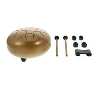 Abaodam 1set Ethereal Tongue Drum Tone Lotus-shaped Percussion Instrument for Meditation Yoga Beautiful Sound Golden Finish for Beginners and Relaxation