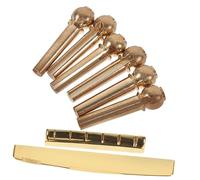 Abaodam 1set Guitar Bridge Pin Saddle Nut Kit Professional Guitar String Pegs Replacement Parts for String Instruments Easy Installation Maintenance