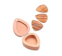 Abaodam 1set Heart-shaped Wooden Guitar Pick Case Picks Storage Box for Guitar Bass and Ukulele Players Convenient Access to Plectrum Collection
