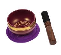 Abaodam 1set Meditation Singing Bowl Tibetan Yoga Sound Bowl Mallet Cushion and Design for Mindfulness Relaxation and Spiritual Practice