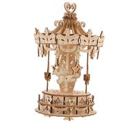 Abaodam 1Set Merry Go Round Puzzle Model Kit DIY Educational Jigsaw for Fun Family Activity with Easy Assembly Instructions Safe Craft for