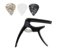 Abaodam 1set Metal Capo Guitar Picks Practical Sandhi Clip for Acoustic and Electric Guitars Tuning Accessory for Beginners and Professionals