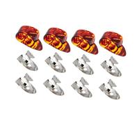 Abaodam 1set Metal Thumb and Finger Pick Finger Protectors for Guitar Bass Banjo and Ukulele Comfortable Design Suitable for Beginners and Professionals