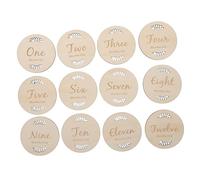 Abaodam 1Set Milestone Card Wooden Pregnancy Journey Marker for Newborn Photos Milestone Keepsakes for Birth Announcements Scrapbooking Non Chemical Engraving Process
