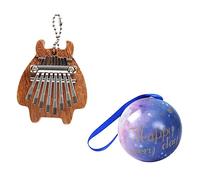 Abaodam 1set Mini Thumb Piano Keys Kalimba Musical Instrument for Beginners Finger Piano Lanyard and Chain for Christmas Birthday Valentine Day