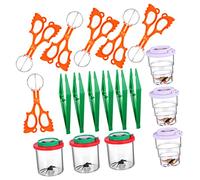Abaodam 1Set Nature Exploration for Magnifier Viewer Boxes Telescopic Insect Containers Tweezers Handy Scoopers with Insect Samples Educational Science Kit for Bug Collectors