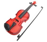 Abaodam 1set Realistic Boy Girl Violin Toy for Boys and Girls Beginner Music Instrument Real Strings Bright Design Safe and Comfortable for Creative Learning No Battery Required