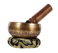 Abaodam 1set Singing Buddhist Bowl Meditation Bowl Mallet and Mat Versatile Relaxation Tool for and Sleep Improvement Easy to Clean and Use