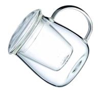 Abaodam 1set Thickened Glass Tea Cup with Strainer Heat-Resistant Teacup for Home and Office Multi-Purpose Glass Tea Kettle Easy to Clean Practical Design