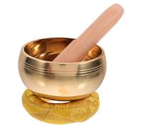 Abaodam 1set Tibetan Sound Bowl Meditation Handmade Singing Bowl Mallet and Cushion for and Mindfulness Practice