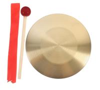 Abaodam 1set Traditional Gong Cymbal with Hammer Percussion Instrument for Company Openings Parties Events Pure Sound Quality Smooth Edges for Safe Use