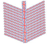 Abaodam 1set Union Jack Paper Chains Bunting Banner Self-adhesive Decorative Strips for National Day Celebrations Lightweight Wall Hanging Decor for Parties and Events