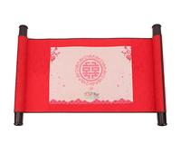 Abaodam 1set Wedding Oath Writing Paper Scroll Premium Blank Scroll for Chinese Calligraphy and Painting for Marriage Contract and Creative Festival Invitations Versatile Asian Style Prop