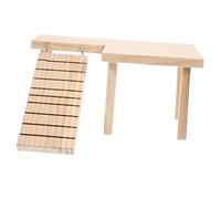 Abaodam 1Set Wooden Hamster Climbing Platform Durable Rat for Cage Enrichment Fun and Engaging Chinchilla Plaything Improves Space Utilization for Pets