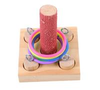 Abaodam 1Set Wooden Parrot Ring for Budgerigars Lovebirds Parrots Safe and Engaging Educational Puzzle for Bird Training and Entertainment