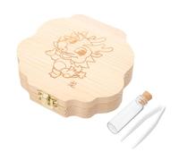 Abaodam 1set Wooden Tooth Box for Storing Lost Teeth Boy Girl Deciduous Holder Chinese Zodiac Dragon Design Keepsake for Boys and Girls