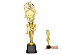 Abaodam 1st-place Trophy Award, Kids Plastic Golden Star Trophy, Sports Winner Awards Cup for School Competition Ceremony, 37cm