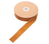 Abaodam 2.5cm Width Coffee Flocking Plush Ribbon Roll for Gift Wrapping and DIY Decorative Use, Non-Elastic Cloth Ribbon Band for Party Decorations and Clothing Accessories